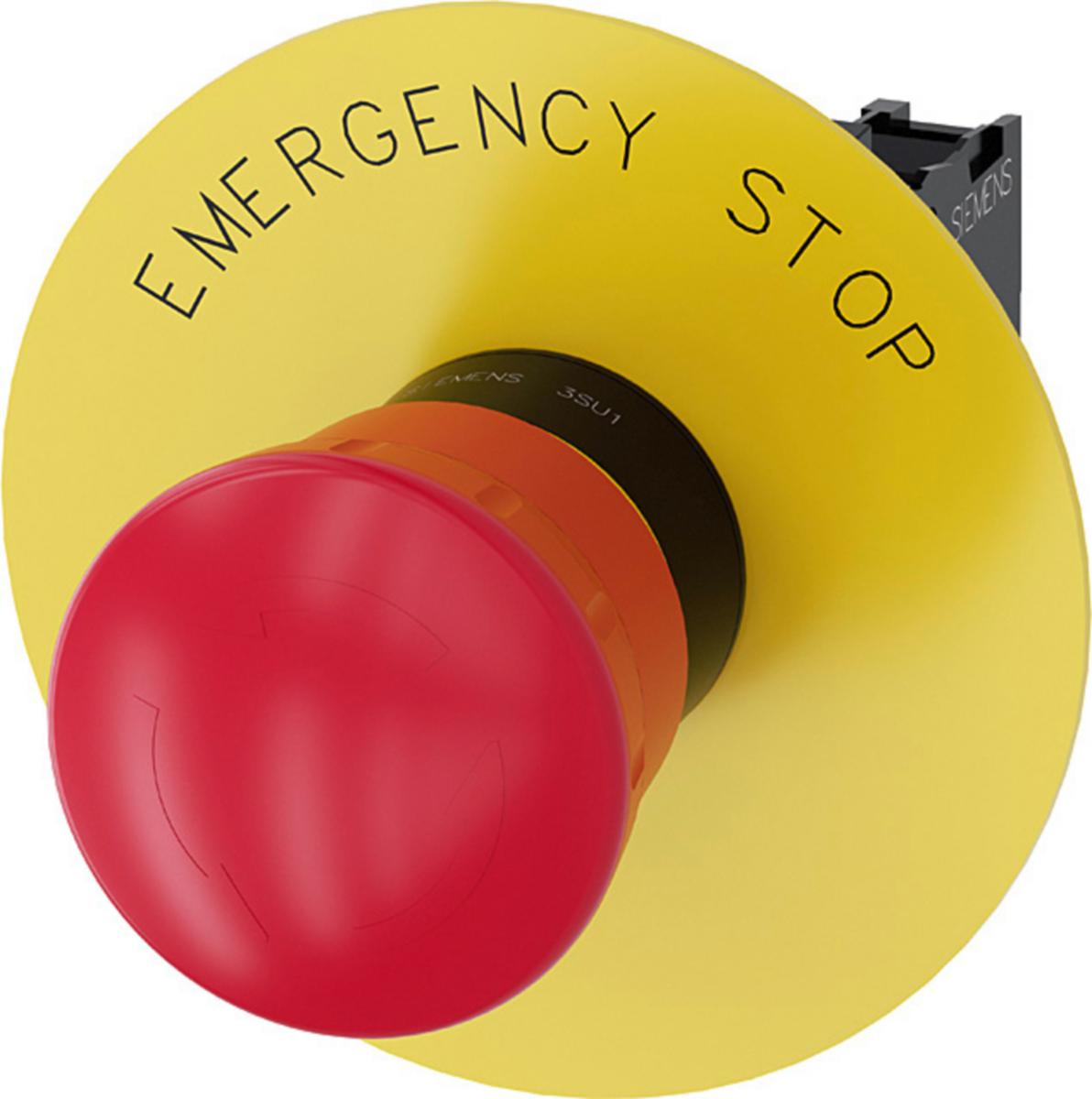 Nödstoppknappar 3SU1100 - NÖDSTOPPKNAPP 40MM RÖD 1NC VRI 3SU1100-1HB20-1CG0
