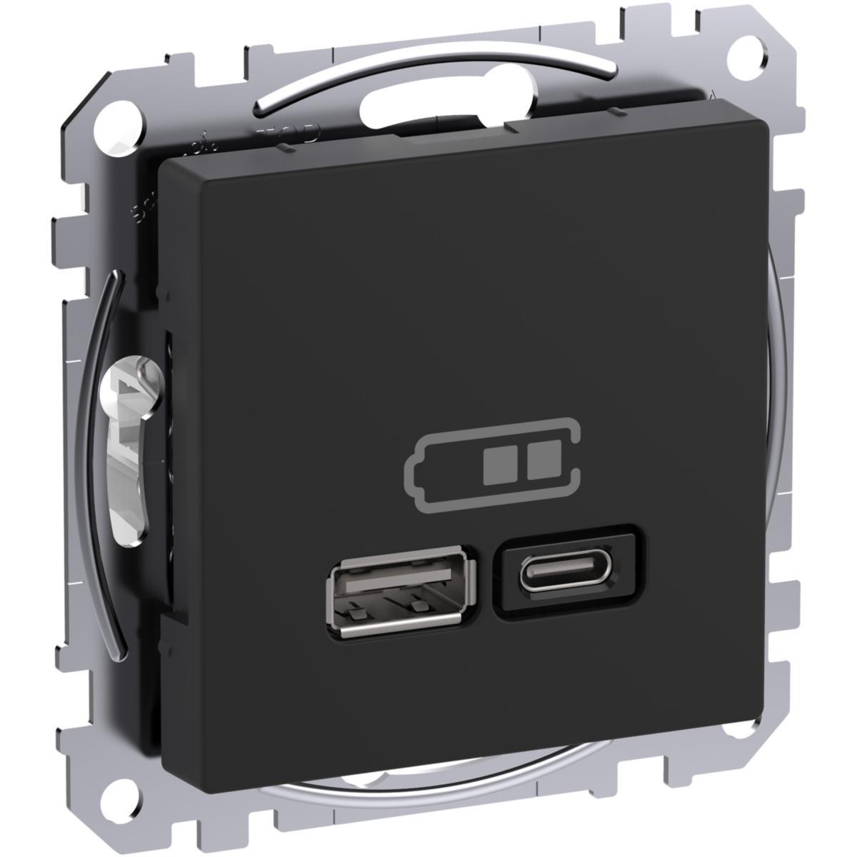 USB laddare A+C, 45W Exxact - LADDST. USB A+C 45W EXX ANT WDE003983