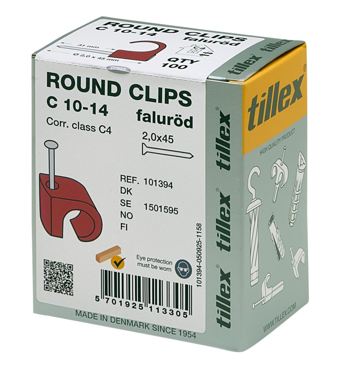 Spikklammer C Faluröd - CLIPS C10-14 FALURÖD 2,0X45 C 10-14 F