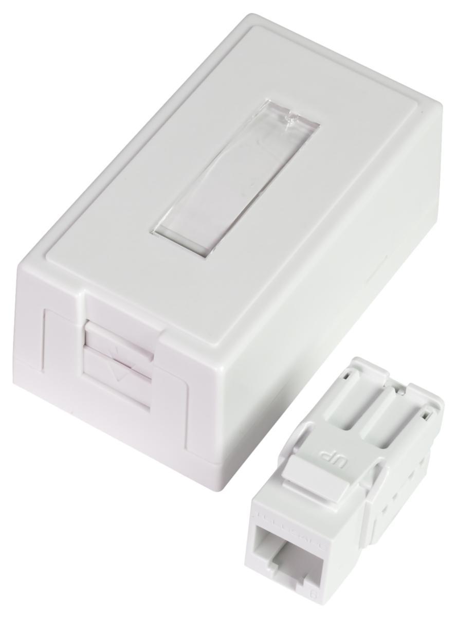 Komplett modularuttag UTV QC C6 UTP , Elko - MOD UTTAG 1X8 UTV QC C6 UTP EKO02810