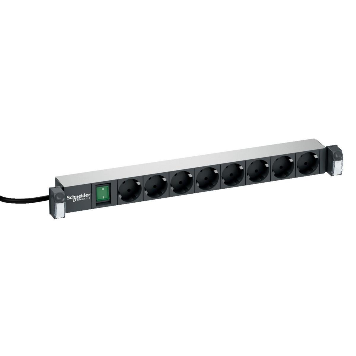 Uttagslist Actassi med snabbfäste. - LEXC STRÖMPANEL 8X230V VDIG162731