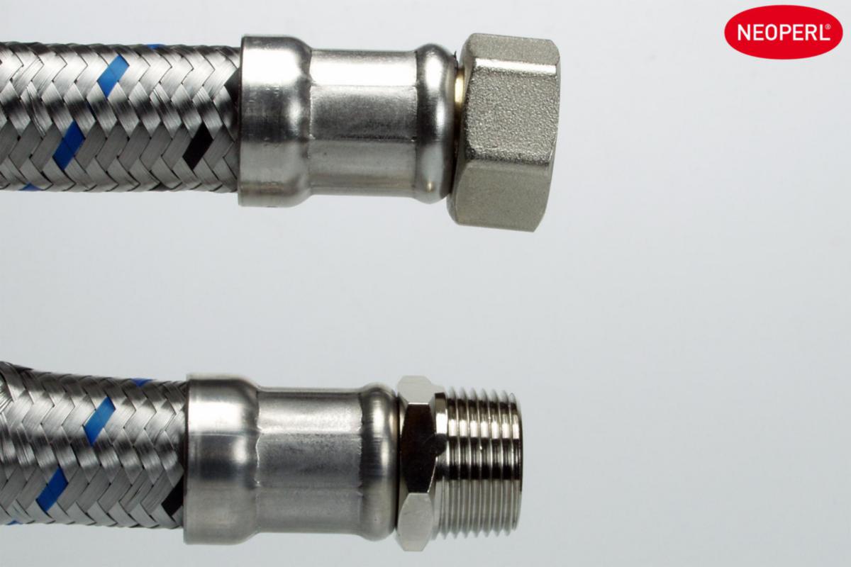 Diffusionstät slang rostfri omflätning med gängade anslutningar, a-collection - NEOFLEX BUTYL DN20 600 MM R.F R20 INV/UTV 1 LEK.MUTT.