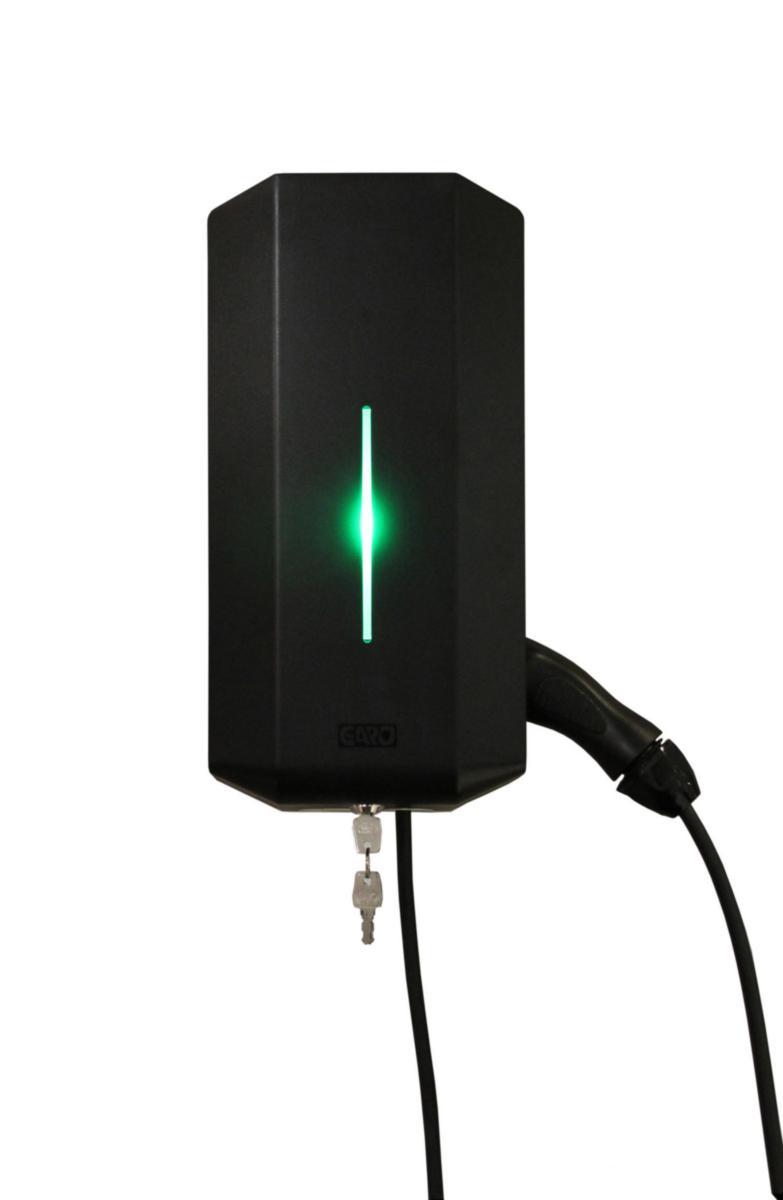Laddbox 1-fas, kabel typ 2 fordonskontakt, med mätare - LADDBOX T2FK 3.7KW PSB-A DC MM GLBDCM-T237FC-A