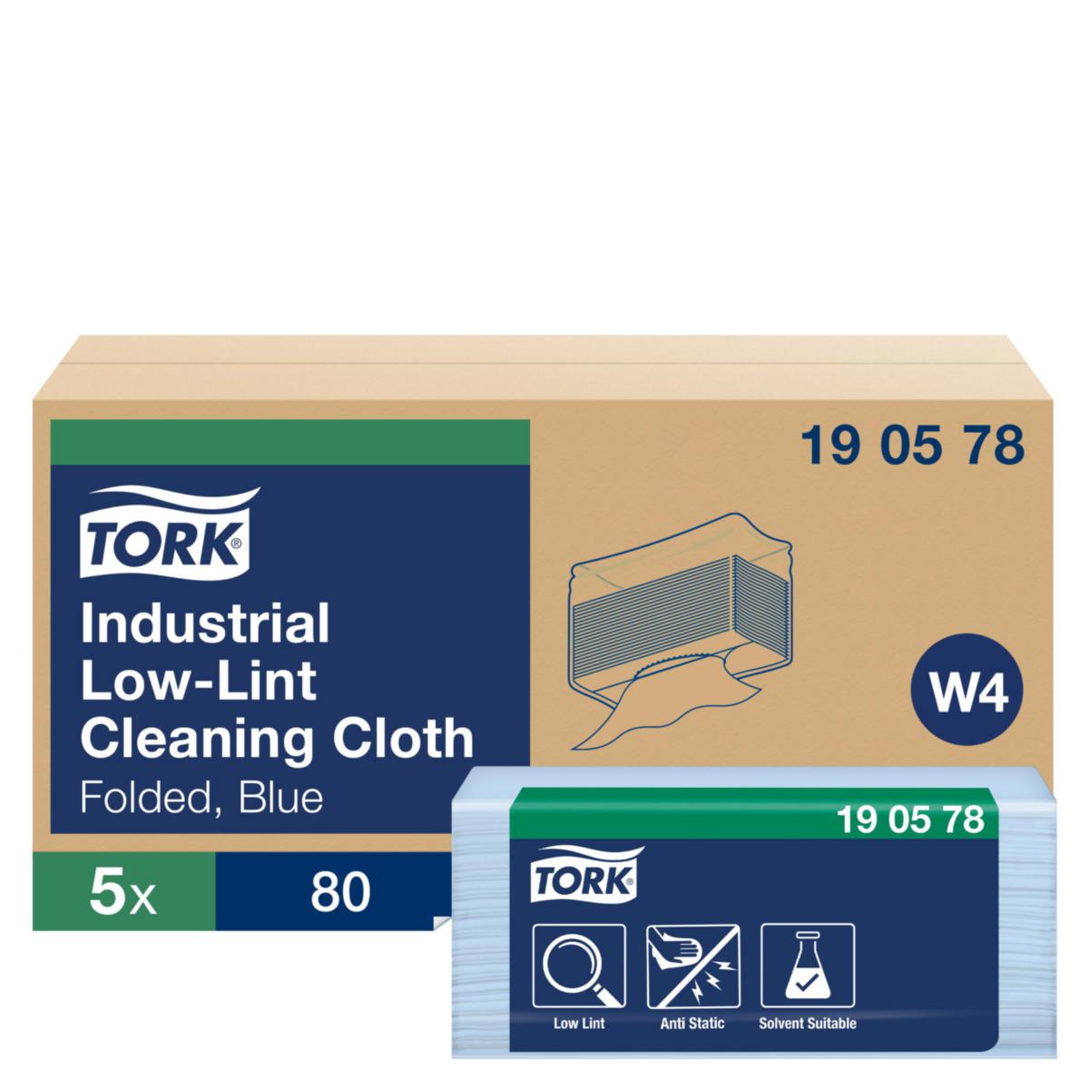 Rengöringsduk Tork Extra Precision W4 - RENGÖRINGSDUK TORK EXTRA W4 ANTIST PREC BLÅ ESD 80 DUK/FRP
