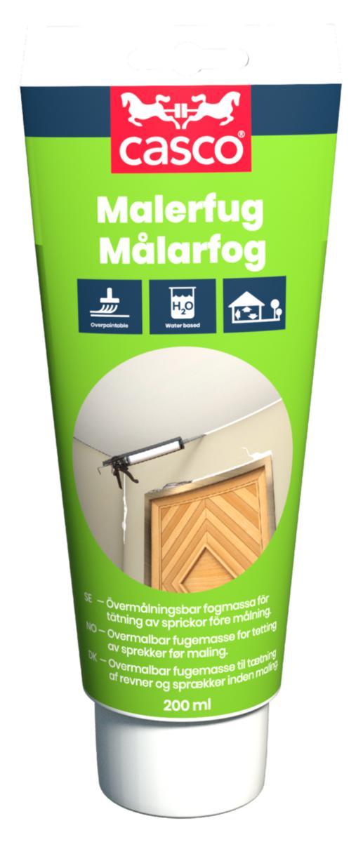 Akrylfogmassa Casco Målarfog - AKRYLFOGMASSA CASCO MÅLARFOG INOMHUS VIT 200 ML