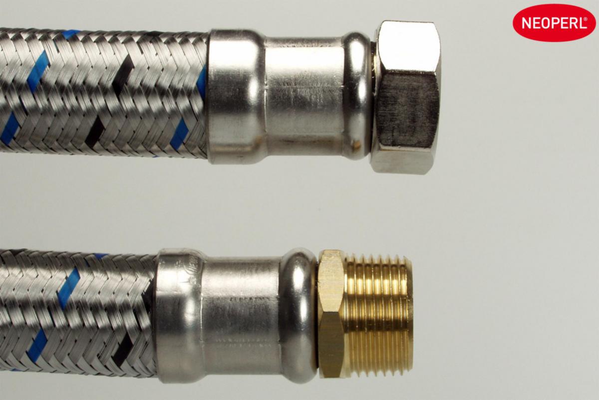 Diffusionstät slang rostfri omflätning med gängade anslutningar, Neoperl - NEOFLEX BUTYL DN25 600 MM R.F R25 INV/UTV 1 LEK.MUTT.