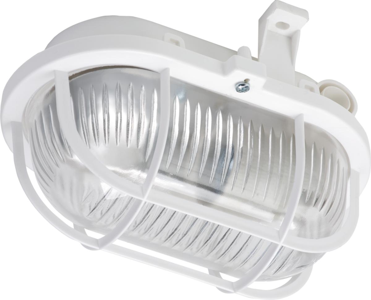 Gallerarmatur, oval, plastgaller, Orust - GALLERARMATUR 60W VIT OVAL IP44 PLAST