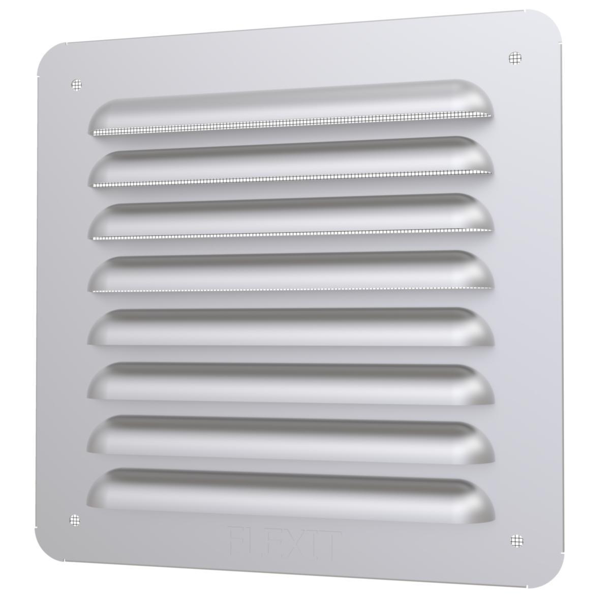 Ventilgaller, metall, Flexit - VENTILGALLER PLATT MATT ALU 155X155MM 101298 FLEXIT