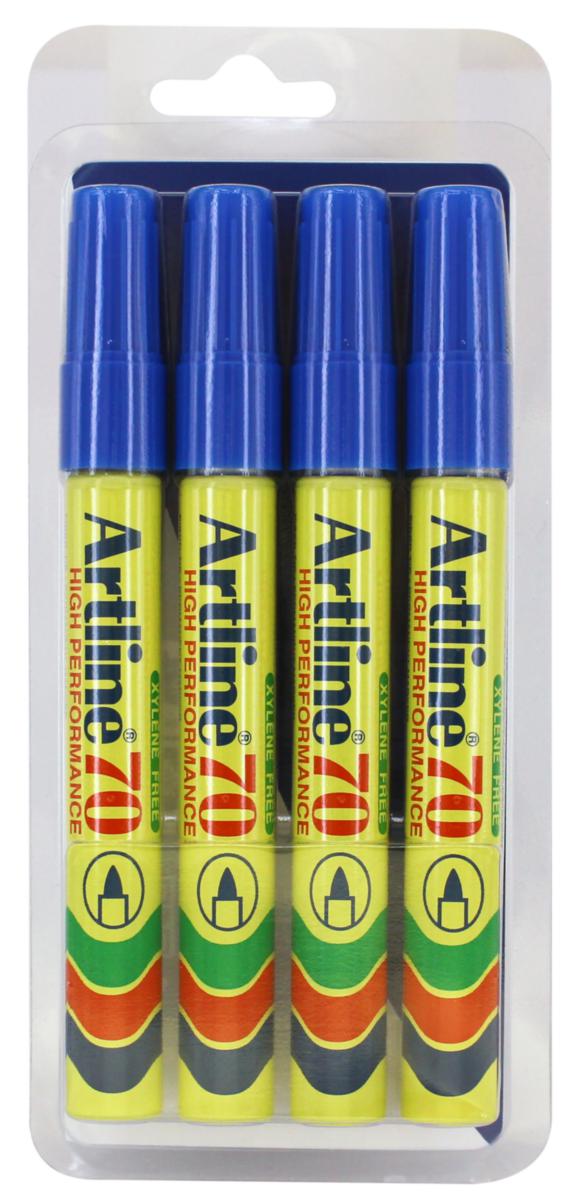 Märkpenna Artline 70 - MÄRKPENNA ARTLINE 70 4-P (SB) BLÅ 1.5MM RUND SPETS