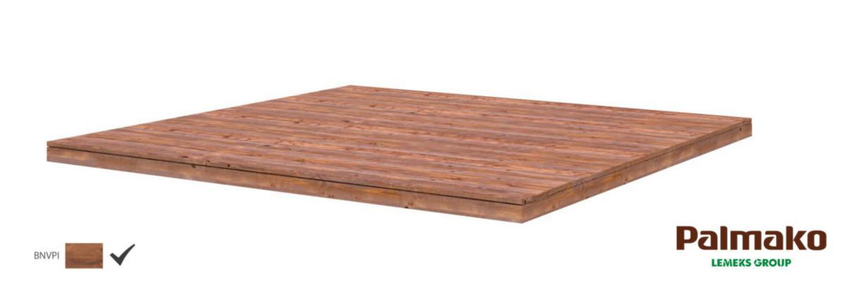 Golv till paviljong, Betty, 9 m² - GOLV TILL BETTY 9,0 M2 BRUN TRYCKIMPREGNERAD
