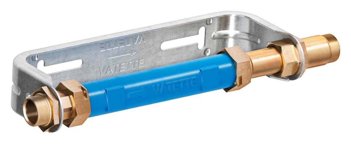 Vattenmätarkonsol med passbit, Vatette - VATTENMÄTARKONSOL 190-220MM G25X22 MED PASSBIT