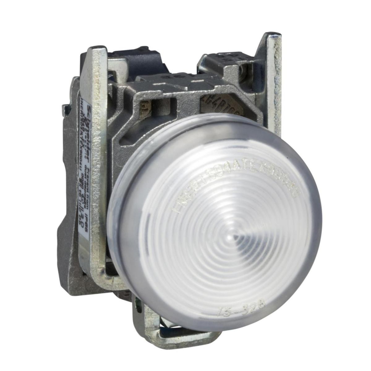 Signallampa XB4BV med direktmatning för lampa Ba9s, 2,4 W - SIGNALLAMPA  VIT 250V BA9S XB4BV61
