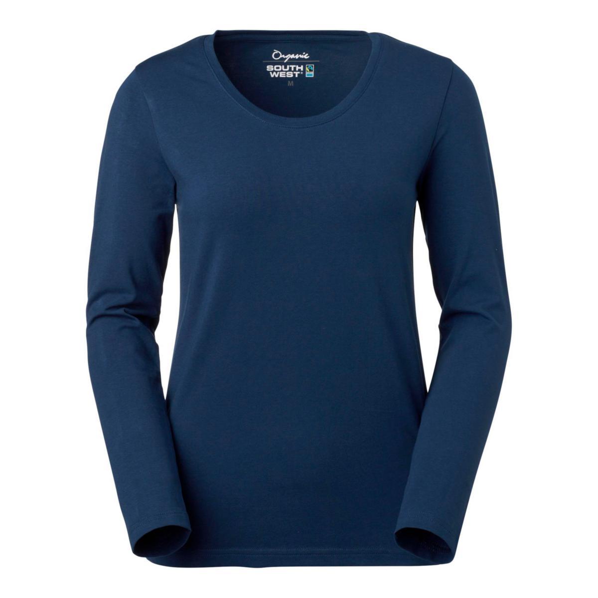 T-shirt South West Lily 129 dam - T-SHIRT SOUTH WEST LILY 129 L-ÄRM DAM INDIGOBLÅ STL XS