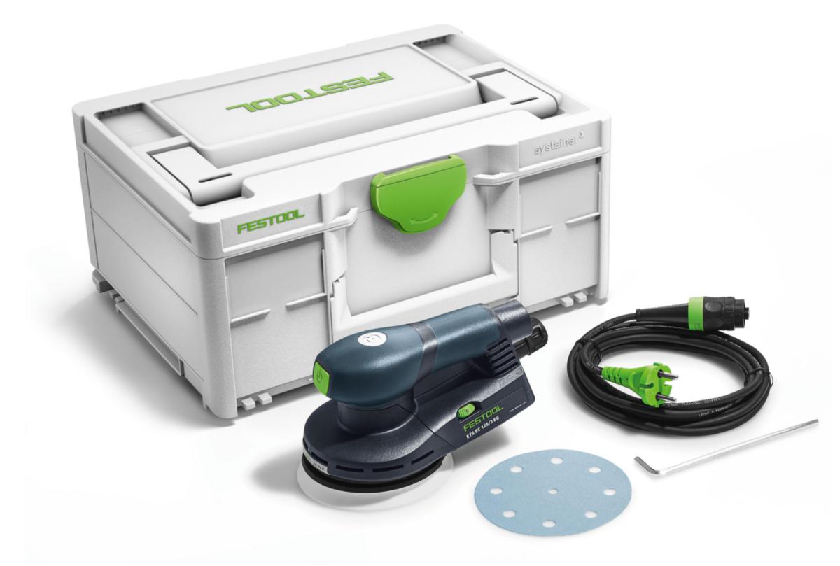 Excenterslipmaskin Festool ETS EC 125/3 EQ-Plus - EXCENTERSLIP FESTOOL ETS EC125 230V. Ø125. BORSTFRI. EXC. 3MM