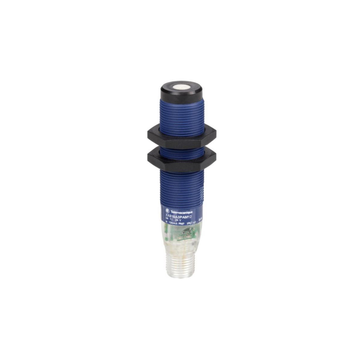 Ultraljudsgivare XX cylinderform - ULTRALJUDS GIV M18 PNP M12 XX518A3PAM12