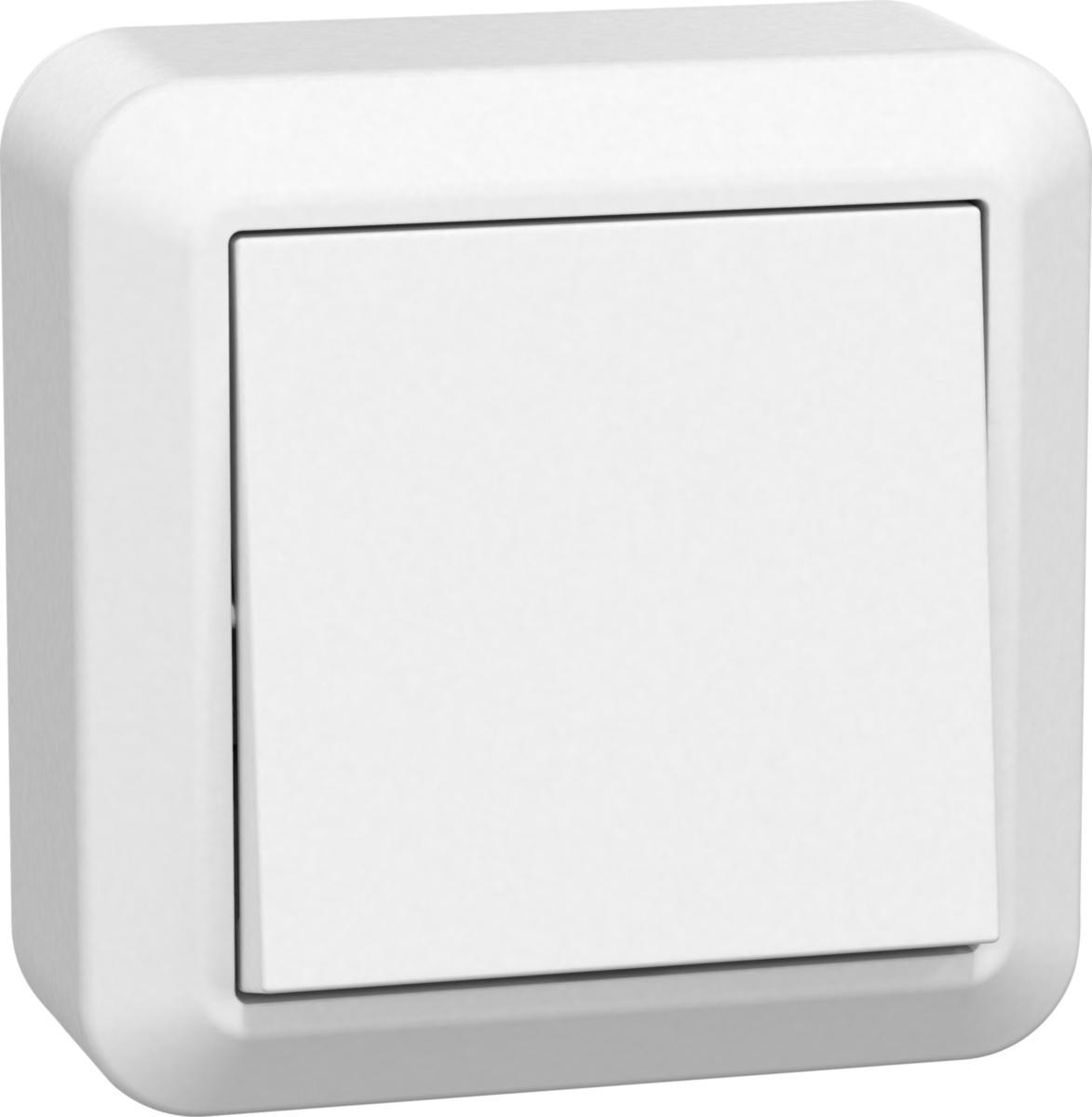 Strömbrytare, utanpåliggande, Connect 2 Home, Gelia - STRÖMBRYTARE 1-POL TRAPP UTP VIT 16A CONNECT 2 HOME