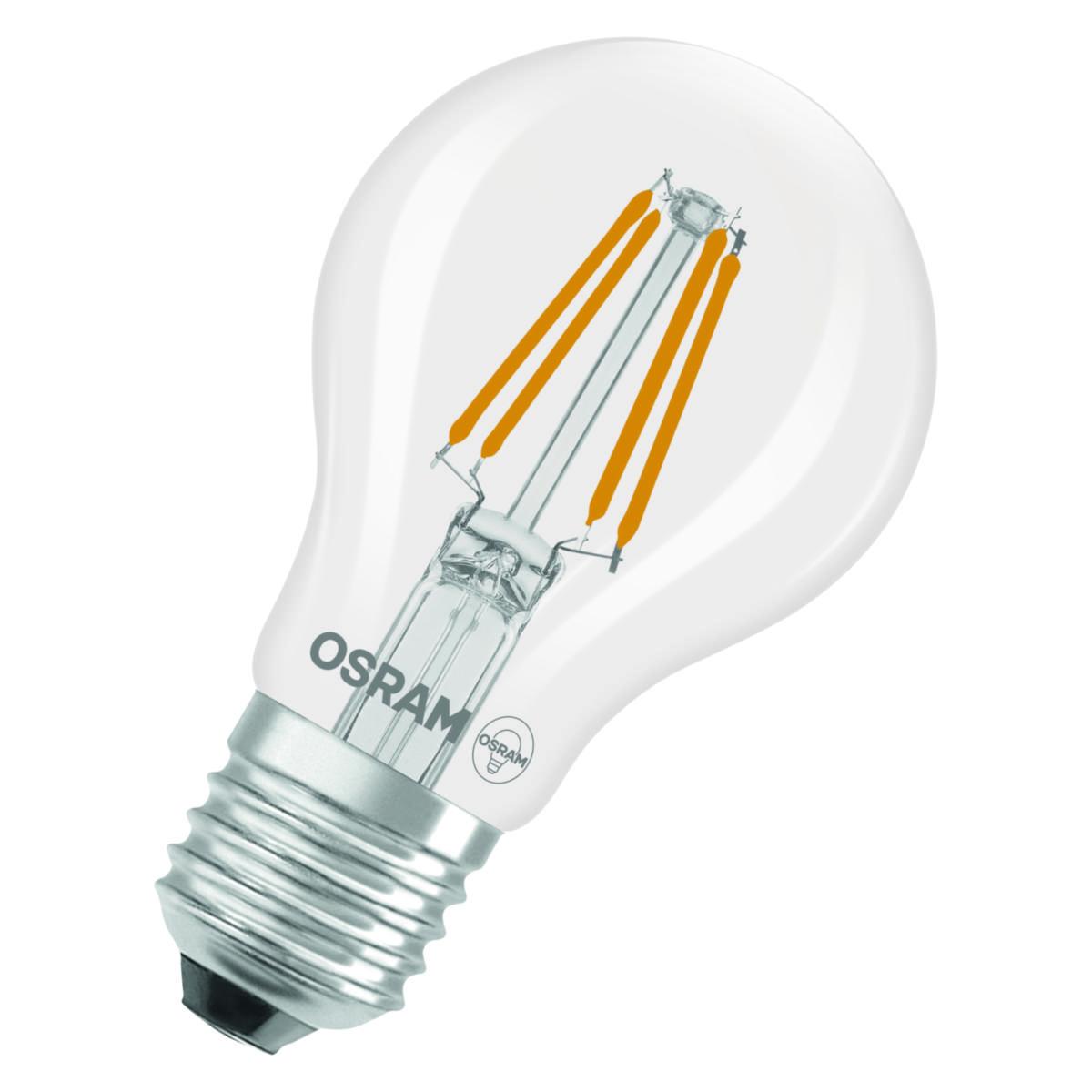 LED-lampa, normal, Led Star Classic A, box, Osram - LEDLAMPA OSRAM STAR CLASSIC NORMAL 470LM 3.4W 827 KLAR E27