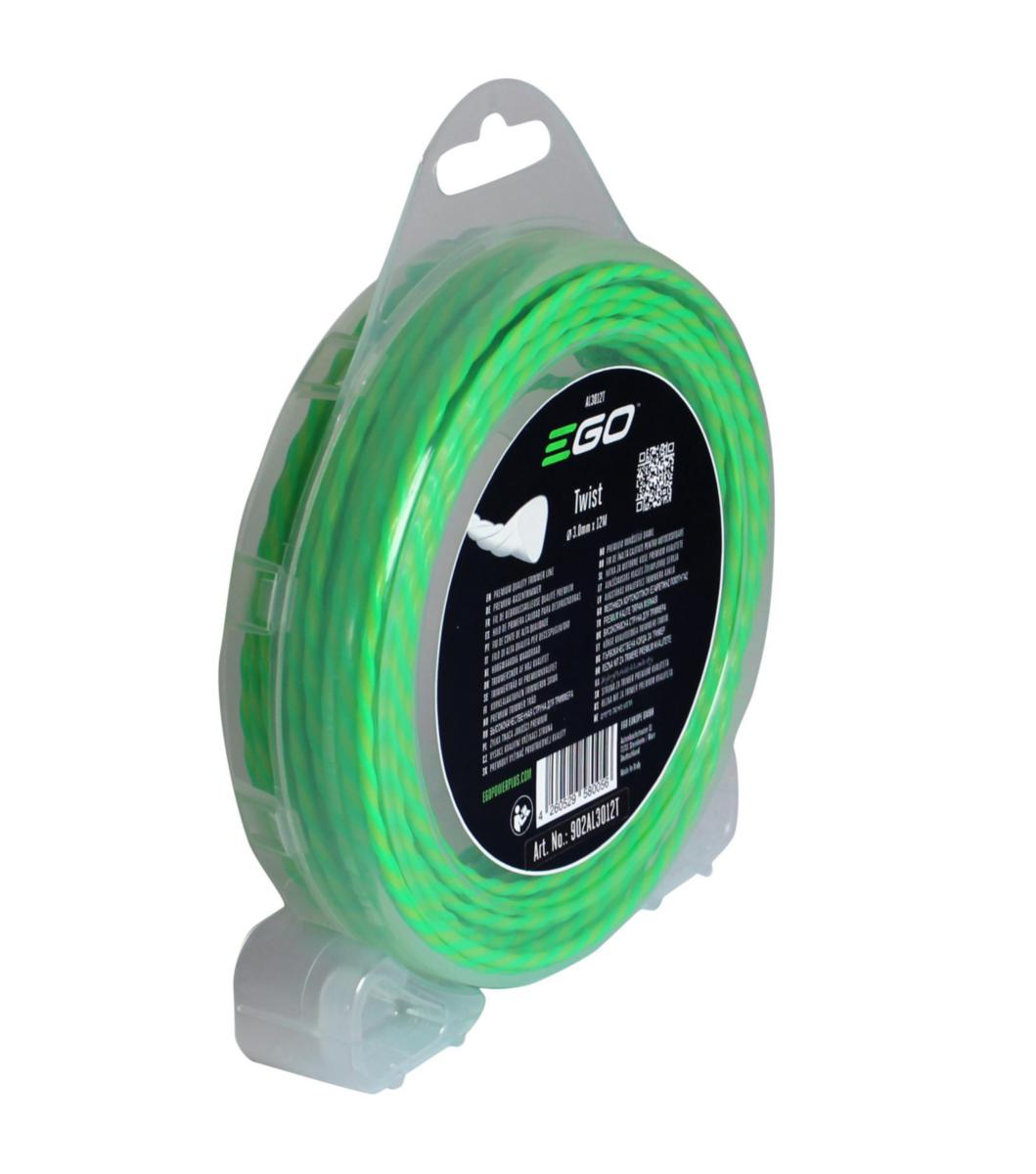 Trimmertråd, tvinnad 3.0 mm - TRIMMERTRÅD TVINNAD 3.0MM 12M AL3012T EGO