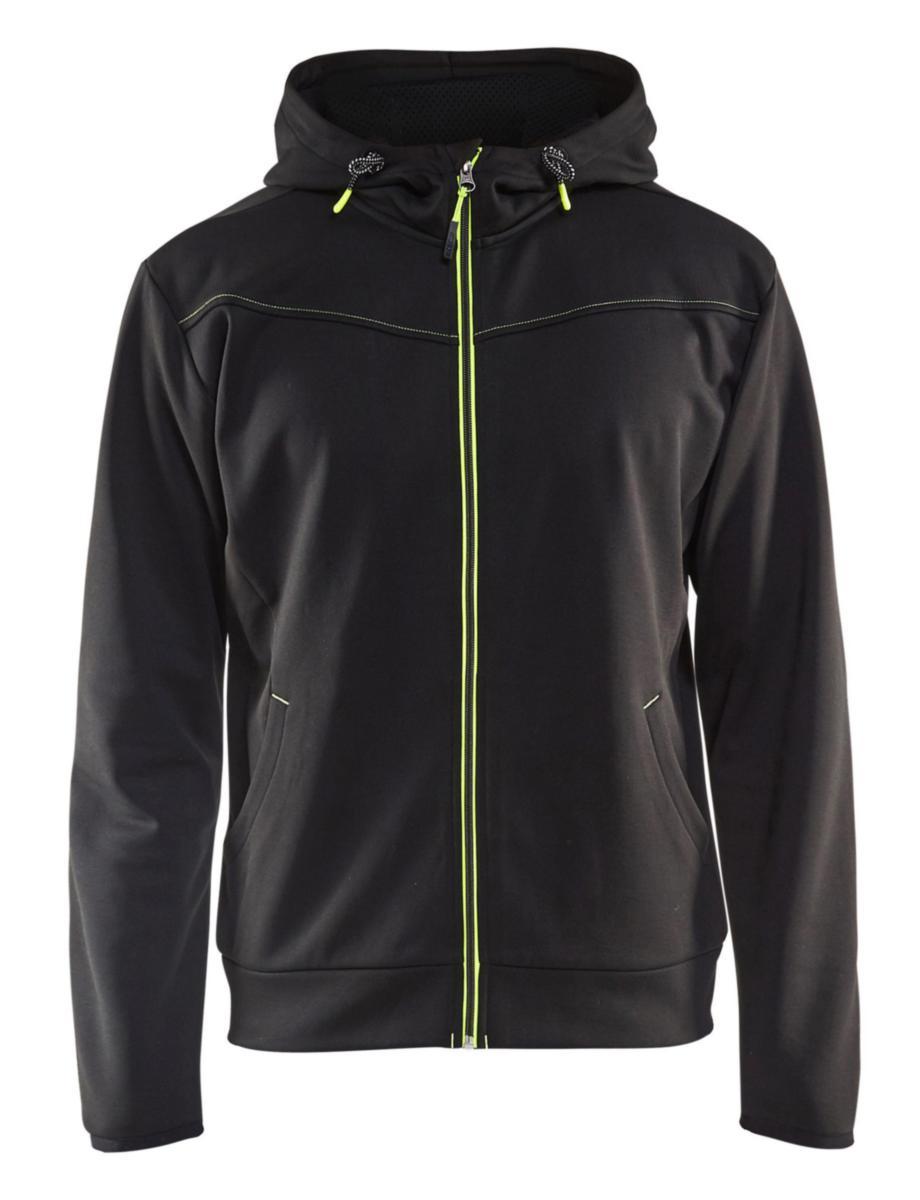 Huvtröja Blåkläder 3363-2526 - HUVTRÖJA BLK 3363-2526 HELZIP SVART/GUL STL 3XL