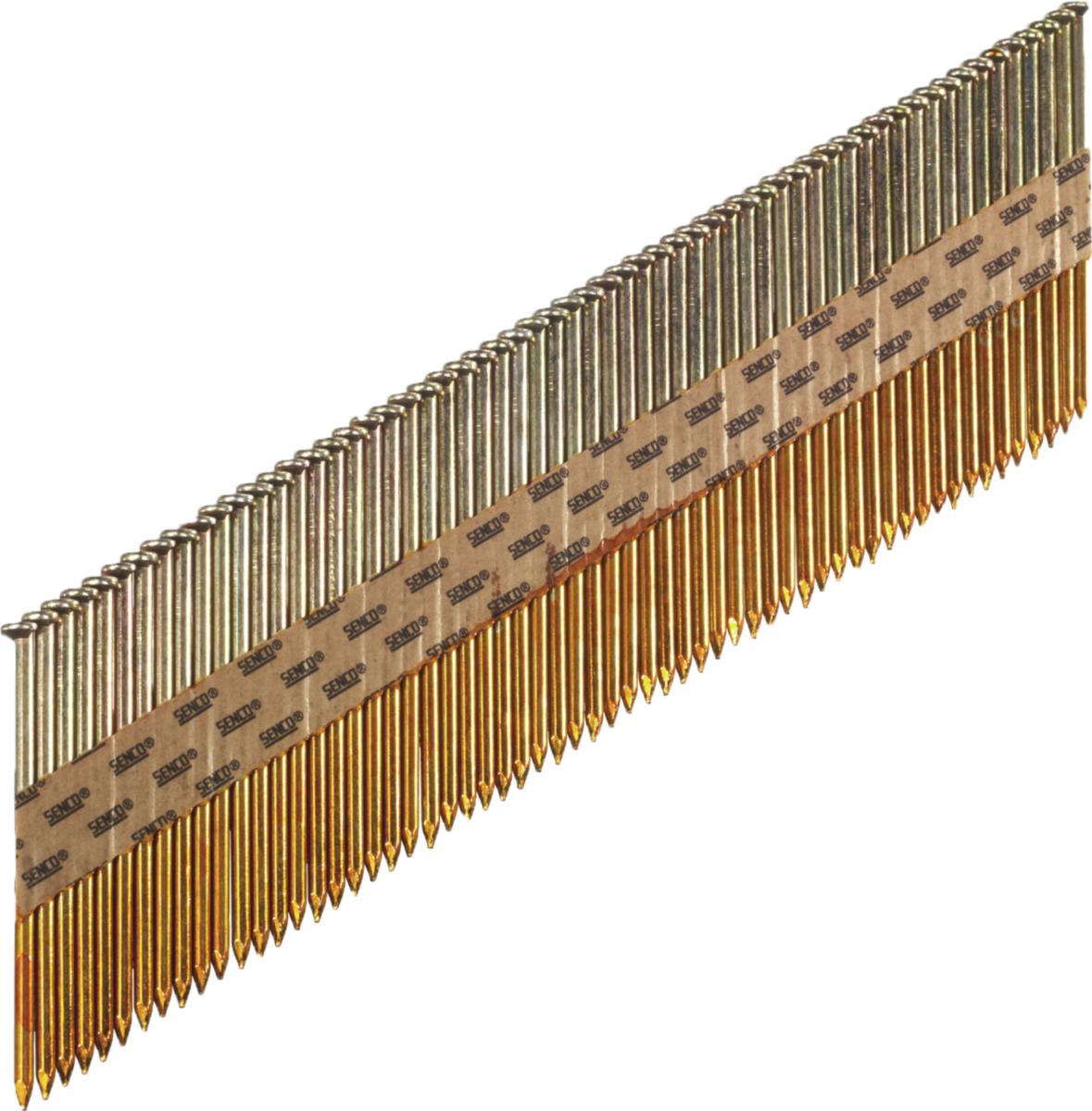 Tätbandad stavspik 34º Senco, blank - STAVSPIK 34° BL SLÄT D-SKALLE 90X3,1MM STAVSPIK 3000ST/FP