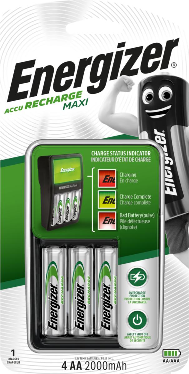 Batteriladdare MAXI inkl. 4 AA 2000 MAH - BATTERILADD MAXI 4AA 2000 MAH