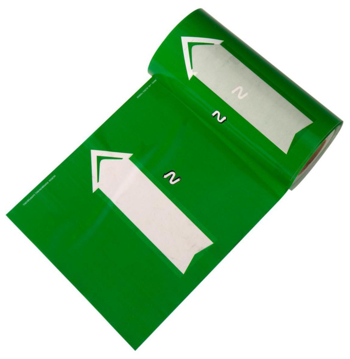 Rörmärkningstejp TIP-system Text i Pil - RÖRM. TIP GRÖN 10MX160MM