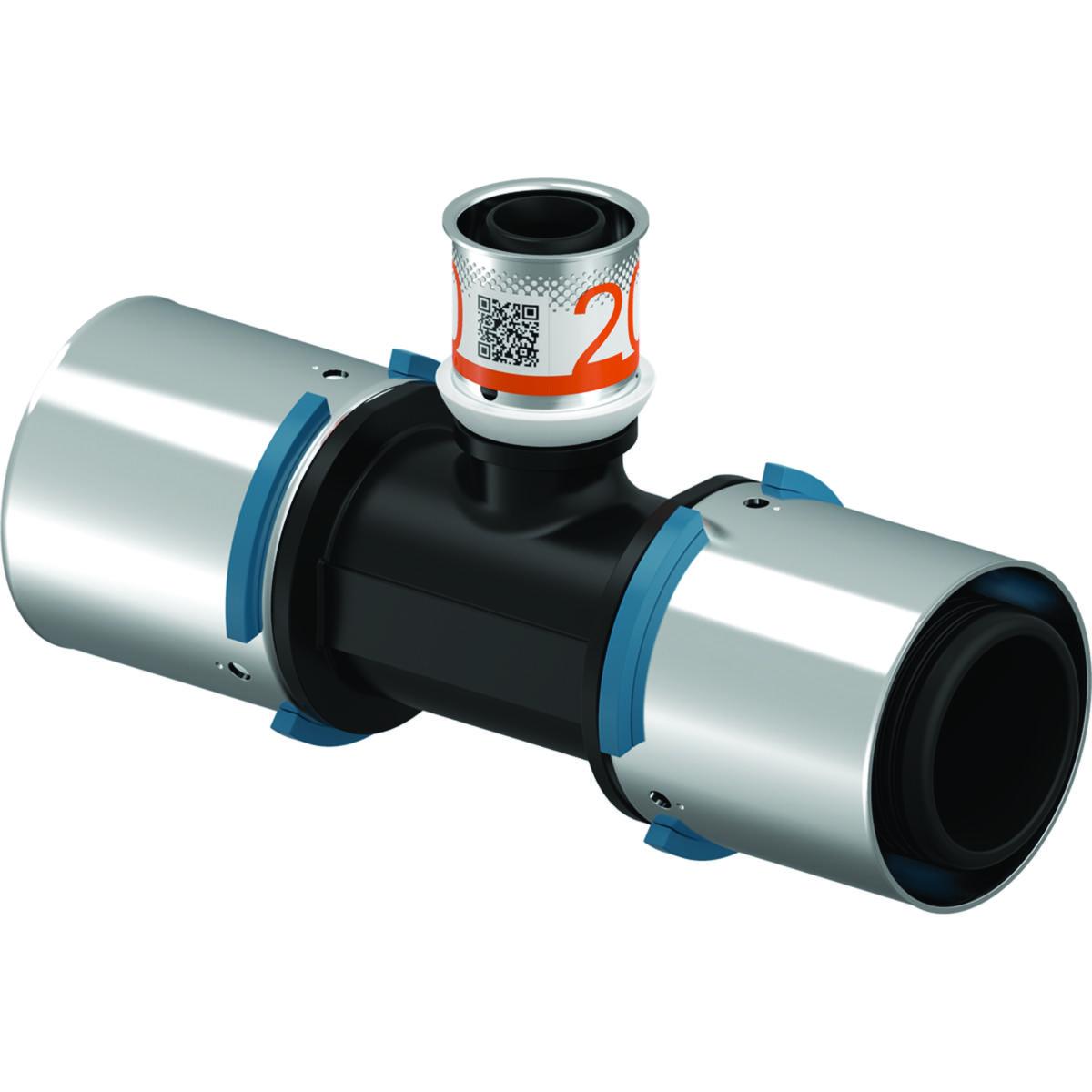 T-rör, S-Press PPSU förminskat, Uponor - UPONOR S-PRESS T-RÖR PPSU 40-20-40