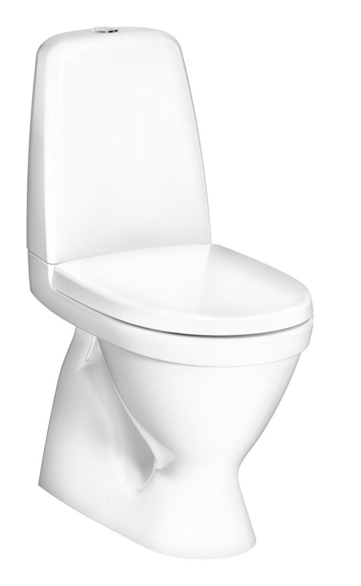WC-stol Pacific 6500, Gustavsberg - GBG PACIFIC WC 6500 S-LÅS 2/4L HÅRD.SOFT CLOSE SITS LIM/SKRUV