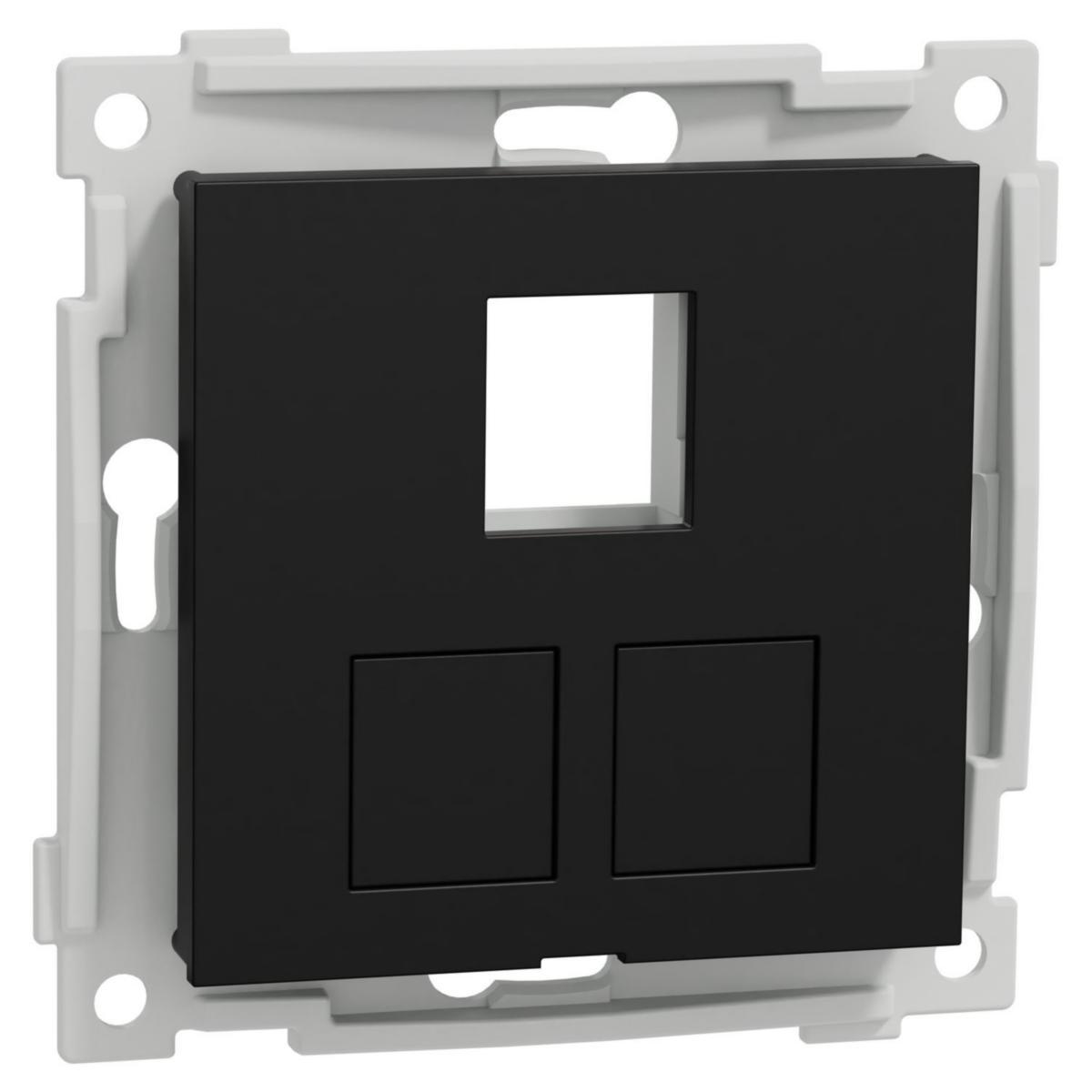 Centrumplatta rak Keystone RS PLUS svart - CENTR LOCK 3XKEYSTONE RAK SV EKO60018