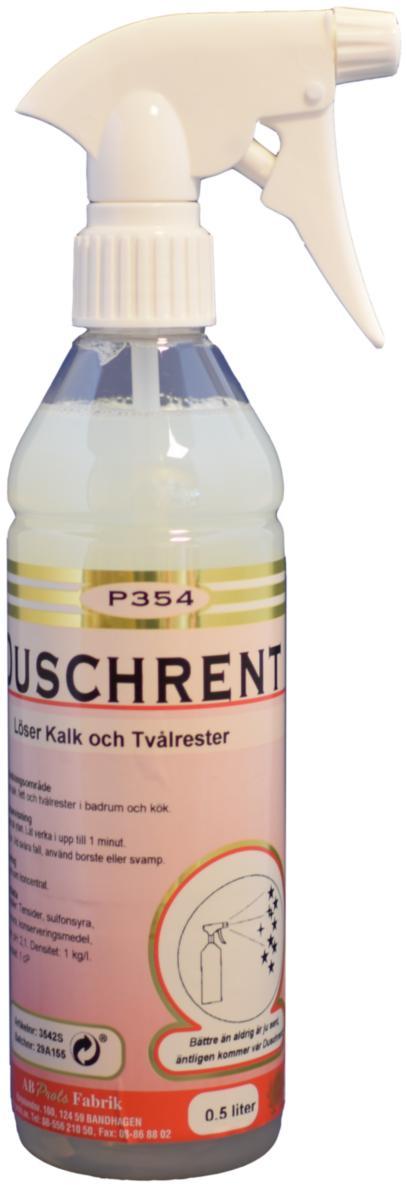 Rengöringsmedel duschrent Prol - RENGÖRINGSMEDEL DUSCHRENT P354 LÖSER KALK O TVÅLRESTER 500ML
