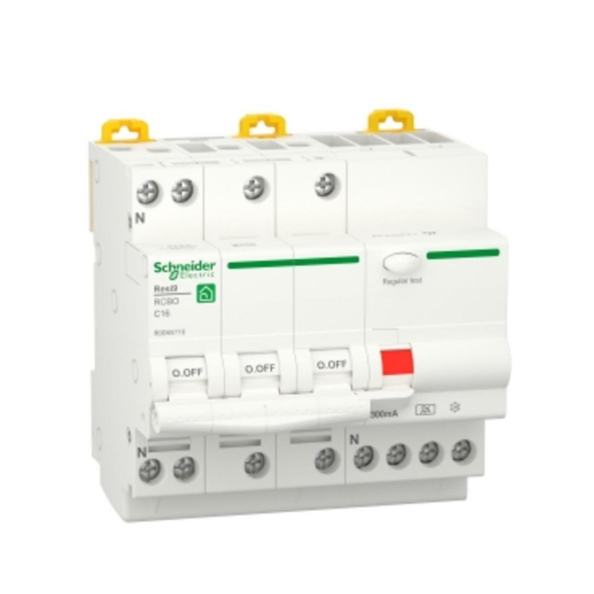 Personskyddsbrytare Resi9 300mA 4-pol - PERSSKBR. R9 3P+N C16A 300MA A R9D65716