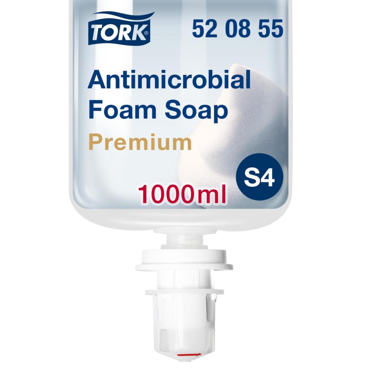 Skumtvål Tork Premium Antimikrobiell S4 - TORK PREMIUM SKUMTVÅL ANTIMIKROBIELL 1L 520855