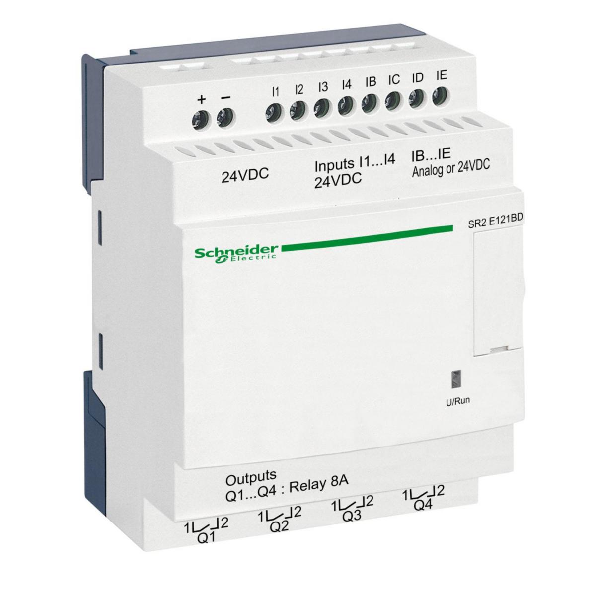 Zelio Kompakt utan display - LOGIKMODUL 12I/O 24VDC SR2E121BD