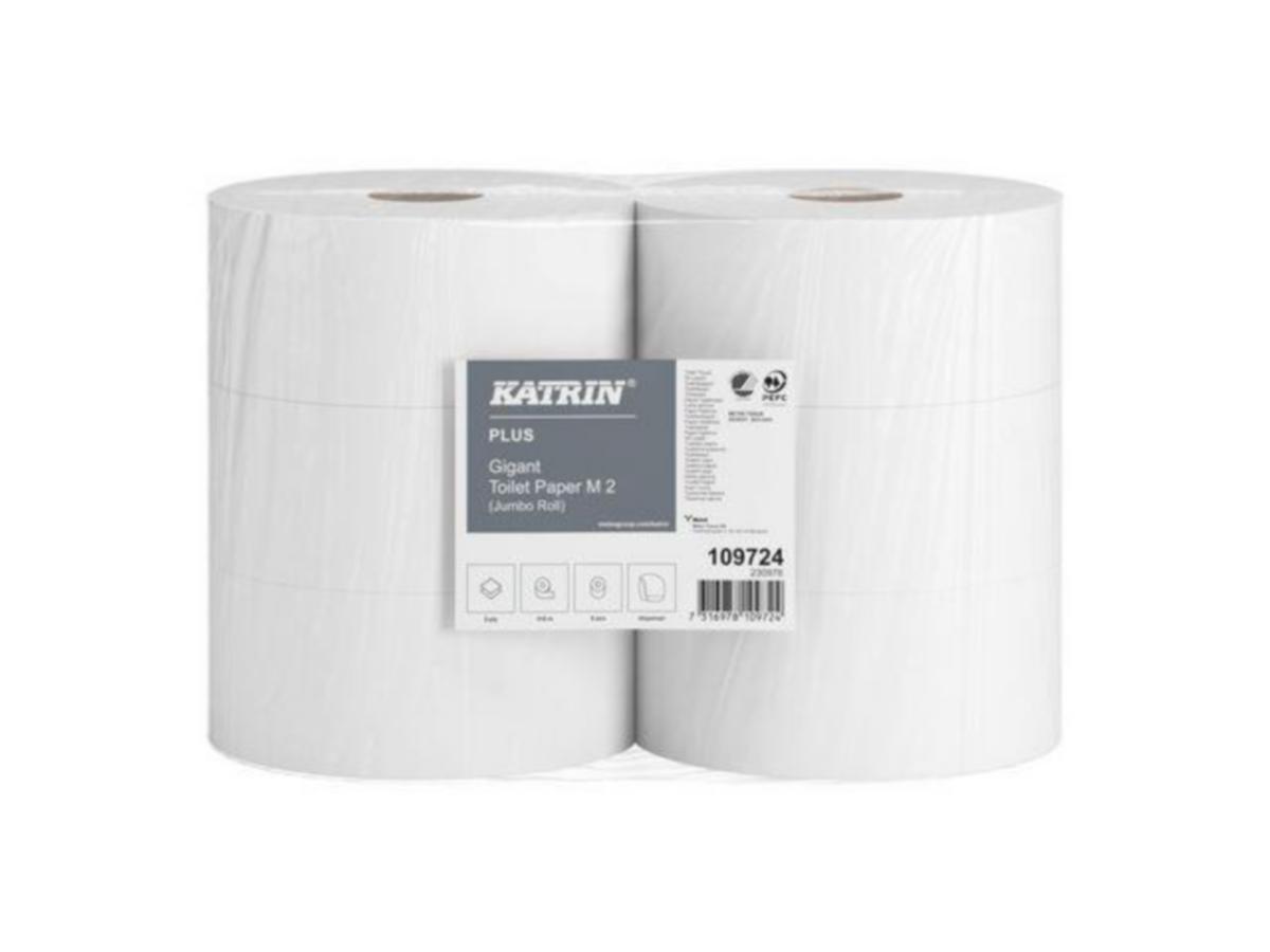 Toalettpapper Katrin Plus Gigant - TOALETTPAPPER KATRIN GIGANT M 2-LAG 310M/RL 6RL/FRP 109724