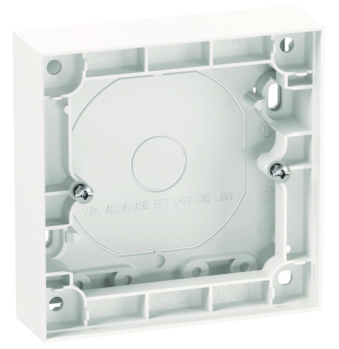 Förhöjningsram med bottenplatta, för infällda strömbrytare, Elko Plus - FÖRH RAM PLUS 1-F 20MM VIT FÖR STRÖMBRYTARE ETC