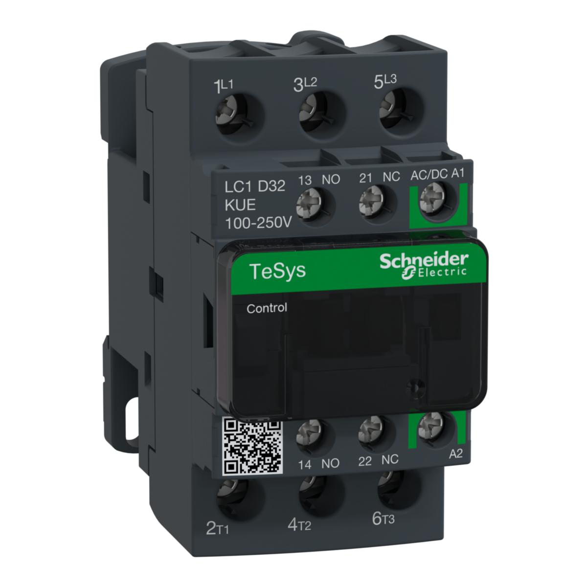 Kontaktor LC1D 9-80A TeSys Deca Advance - KONTAKTOR 32A 100-250V AC DC LC1D32KUE