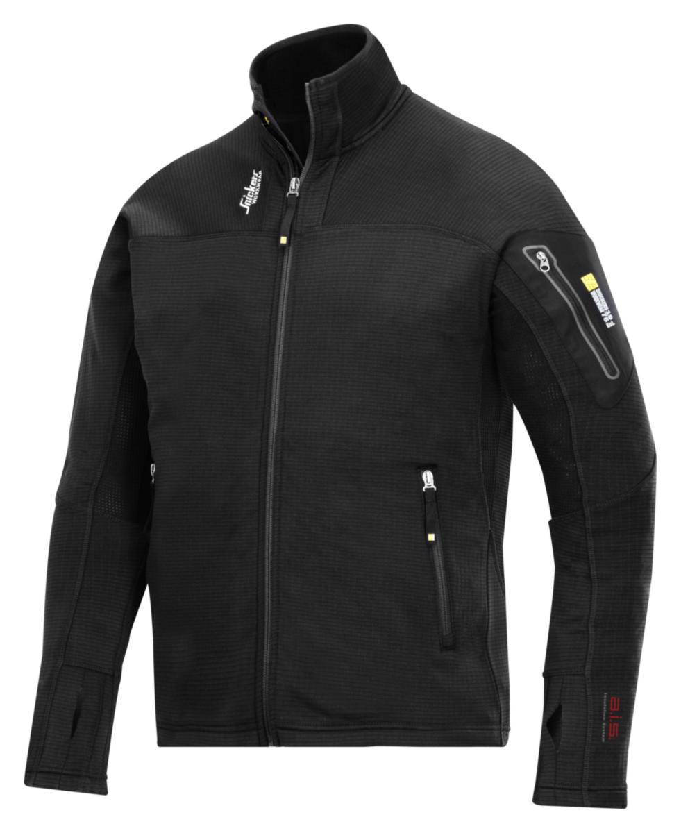 Fleecejacka Body Mapping Snickers - FLEECEJACKA SNICKERS 9438 MICROFLEECE STL L SVART