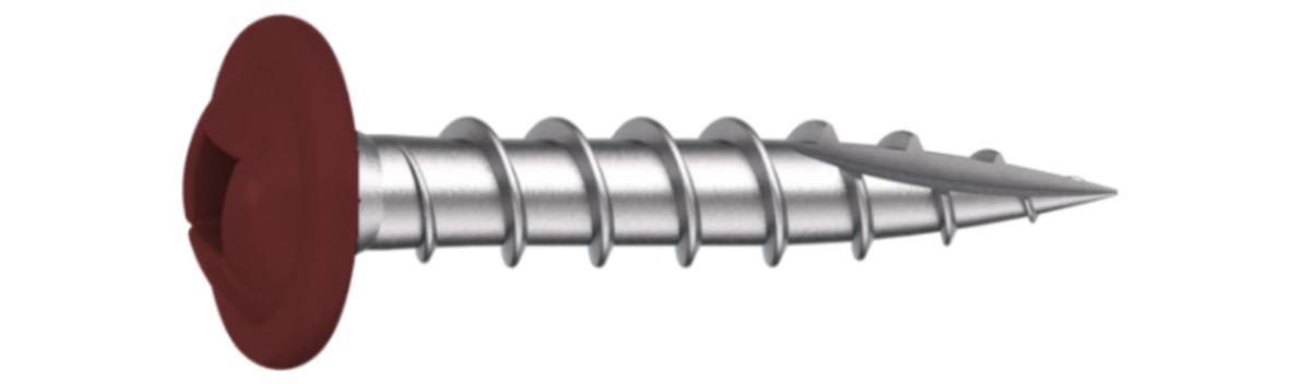 Fönsterbleckskruv Ejofix-FP - FÖNSTERBL.SKRUV EJOFIX 3.5X20 ROSTFRI A4 OXIDRÖD (500 ST)