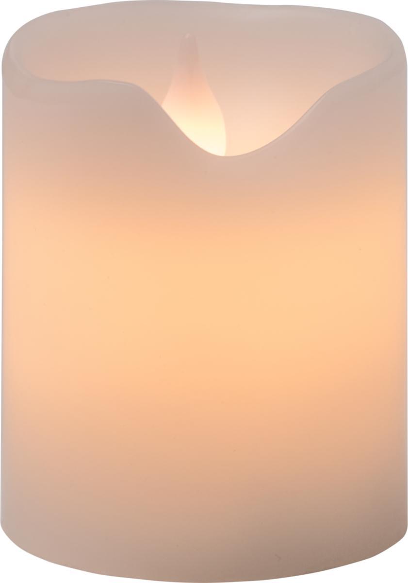 Vaxljus LED, batteridrivet med timer, Konstsmide - VAXLJUS VARMVIT LED 10X8CM M TIMER 4/8H 2XAA