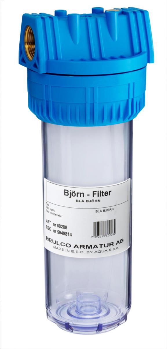 Filterbehållare Blå Björn dubbel, Beulco - DUBBEL-FILTER BLÅ BJÖRN EXKL PATRON MED NYCKEL