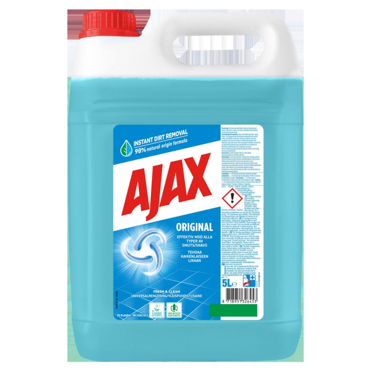 Allrengöringsmedel Original/Lemon Ajax - ALLRENGÖRING AJAX ORIGINAL 5L EU ECOLABEL