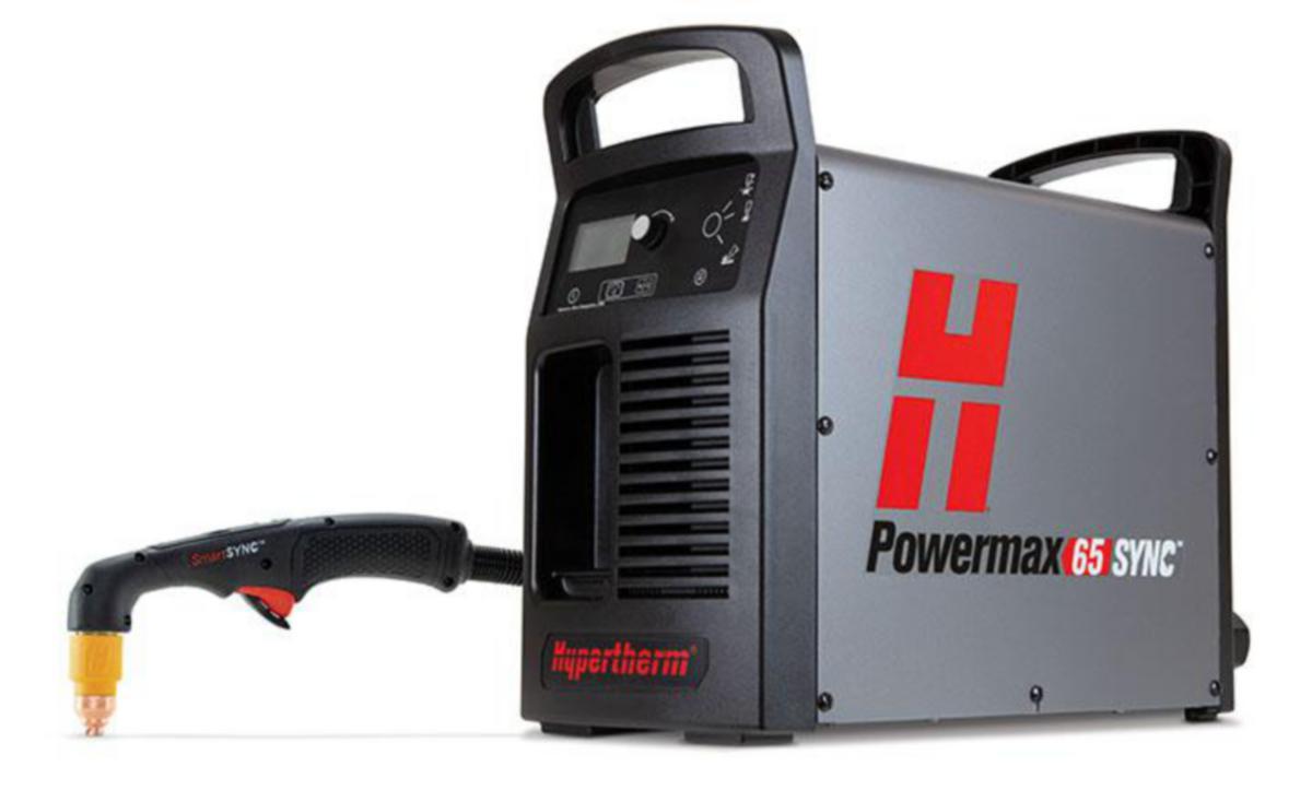 Plasmaskärmaskin Hypertherm Powermax Sync - POWERMAX65 SYNC PLASMA SYSTEM 75° HANDHÅLLEN BRÄNNARE 7.6M