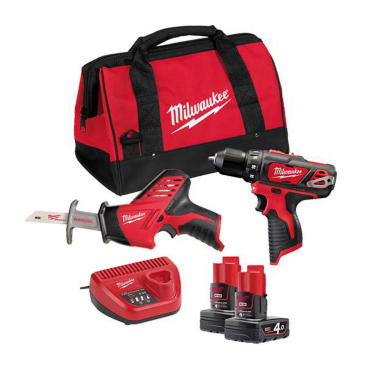 Kombikit Milwaukee M12 BPP2C-402B - KOMBIKIT MILWAUKEE M12 BPP2C M12 BPP2C-402B 12V 2X4,0AH