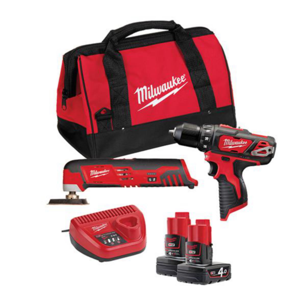 Kombikit Milwaukee M12 BPP2D-402B - KOMBIKIT MILWAUKEE M12 BPP2D M12 BPP2D-402B 12V 2X4,0AH