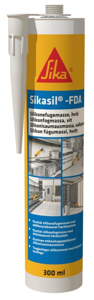 Fogmassa SikaSil FDA - FOGMASSA SIKASIL FDA-GODKÄND TRANSPARENT 300 ML