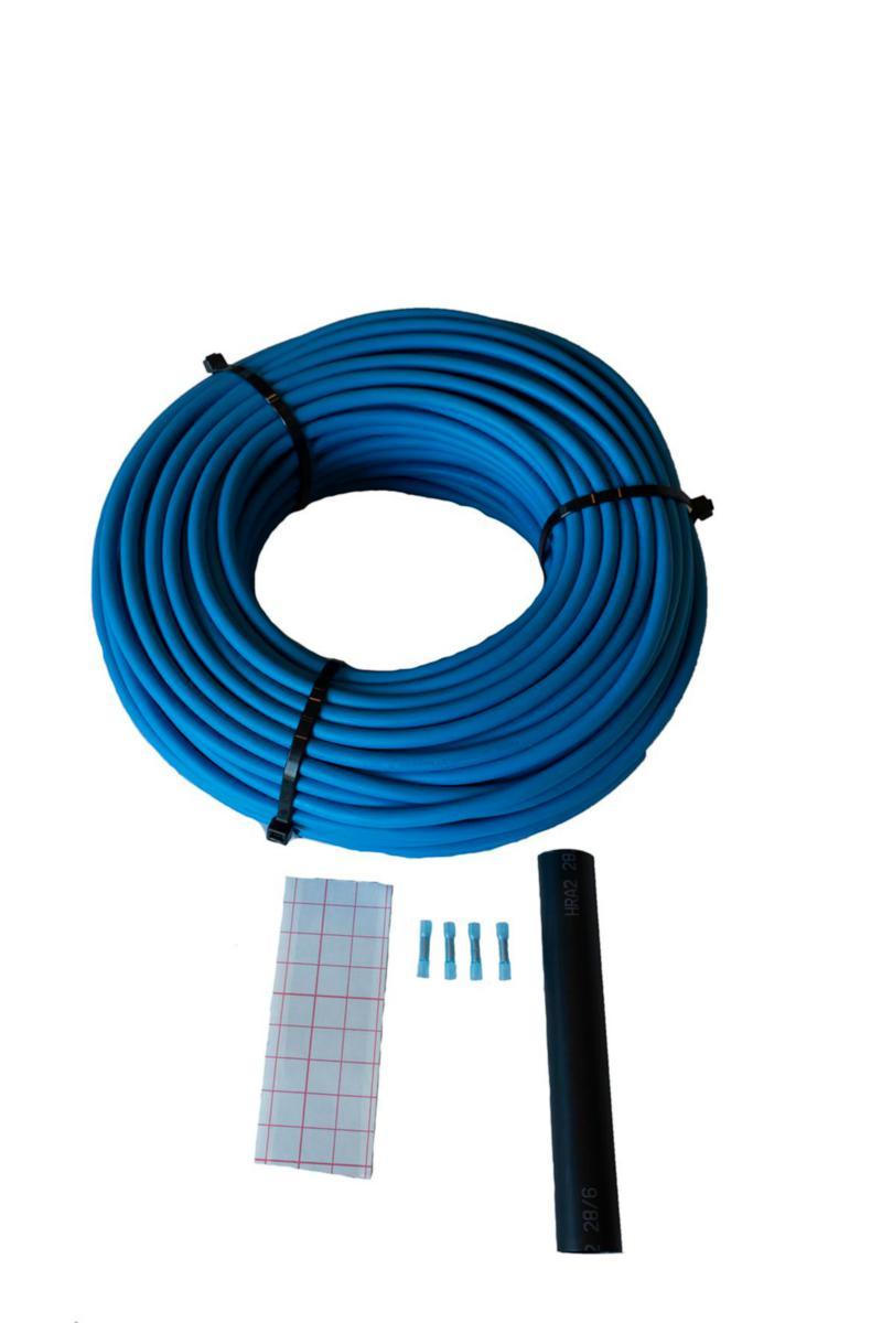 Dricksvattengodkänd blåkabel med skarvsats - BLÅKABEL 3X1.5MM2 M SKARVSATS DRICKSVATTENGODKÄND 30M
