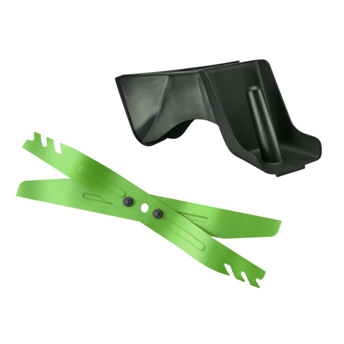 Knivblad gräsklippare 52 cm, bioklippblad och plugg - KNIVBLAD 52 CM BIOKLIPP MED PLUGG TILL GRÄSKLIPPARE EGO