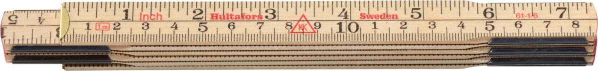 Måttstock Hultafors 61 trä - MÅTTSTOCK HULTAFORS TRÄ 61-1M 6 DEL TUM/M