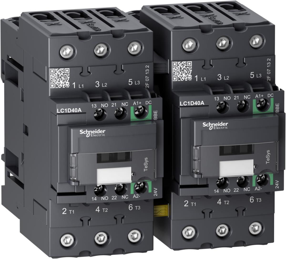 Fram/backkopplare 9-80 A TeSys Deca Advance - F/B-KOPPL 40A 24V DC 500MA LC2D40ABBE