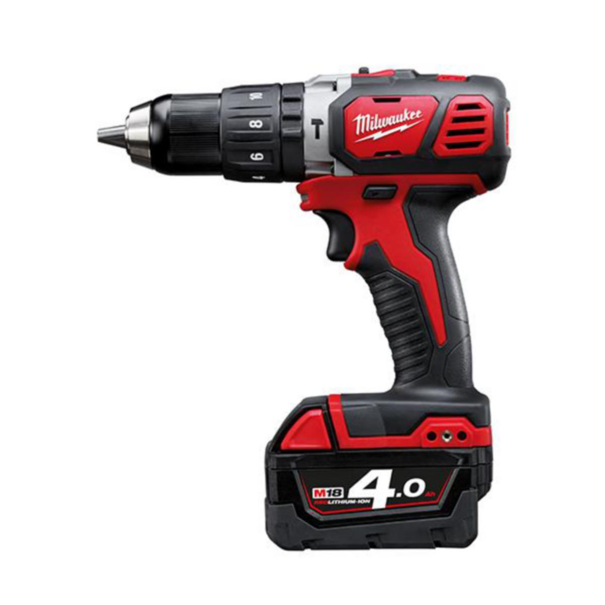 Slagborrmaskin Milwaukee M18 BPD-402C - SLAGBORRMASKIN MILWAUKEE M18 M18 BPD-402C 18V 2X4,0AH